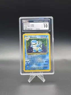 CGC 10 GEM MINT Blastoise 1999 Base Set 2/102 Holo Pokemon Card - Image 1