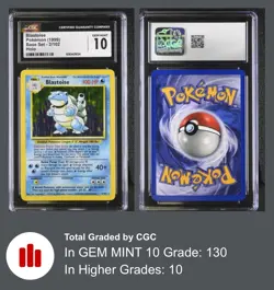 CGC 10 GEM MINT Blastoise 1999 Base Set 2/102 Holo Pokemon Card - Image 5