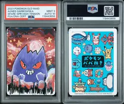 Pokemon PSA 9 AUTO 10 Spare Card Gengar Agnes Garbowska 2023 Old Maid Japanese - Image 3