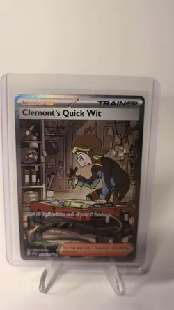 Clemonts Quick Wit 243/191 - Pokemon Surging Sparks Special Illustration Rare NM - Image 1