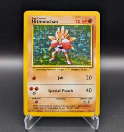 Hitmonchan - 7/102 Holo Rare Base Set - LP - Pokemon TCG WOTC Vintage - Image 1