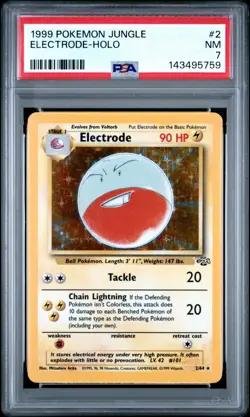 1999 Pokemon Jungle ELECTRODE #2 Holo Foil Vintage PSA 7 NM - Image 1