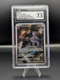 Mewtwo PSA 8 NM-MT 2023 Pokemon 151 Ultra-Premium Coll. Promo 052 Holo CGC 7.5 - Image 1