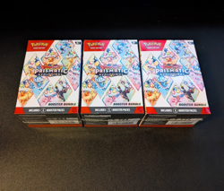 3x Pokemon TCG Scarlet & Violet Prismatic Evolutions Booster Bundle SEALED - Image 1