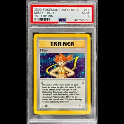 2000 Pokemon Gym Heroes 1st Edition Misty Holo PSA 9 MINT 18/132 - Image 1