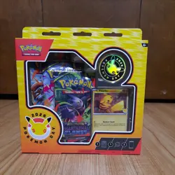 Pokemon Phantasmal Flames Box Pokemon Day 2026 Booster Packs Promo Pikachu Coin - Image 1