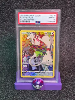 2022 Pokemon Sword & Shield Silver Tempest Smeargle Fa #TG10 PSA 10 - Image 1