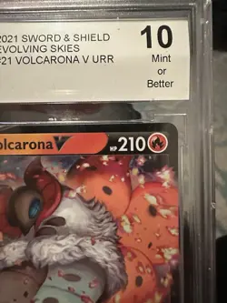 Volcarona V 2021 Pokemon Sword Shield Evolving Skies BCCG Mnt 10 Holo Ultra Rare - Image 3