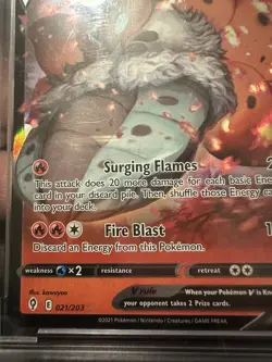 Volcarona V 2021 Pokemon Sword Shield Evolving Skies BCCG Mnt 10 Holo Ultra Rare - Image 4