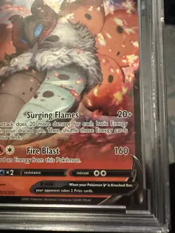 Volcarona V 2021 Pokemon Sword Shield Evolving Skies BCCG Mnt 10 Holo Ultra Rare - Image 5
