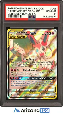 Pokemon 2019 Gardevoir & Sylveon GX 205 Alt Art Unbroken Bonds GEM MINT PSA 10 - Image 1
