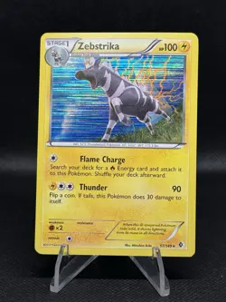 Pokemon Zebstrika 57/149 Boundaries Crossed Holo Rare Stage 1 100 HP English - Image 1