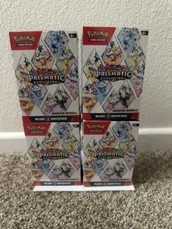 Pokemon - Prismatic Evolutions Sealed Booster Bundle Lot of x4 - Image 1