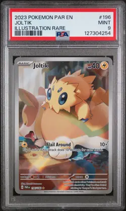 PSA 9 Mint Joltik 196/182 Illustration Rare - Pokemon Paradox Rift SV04 - Image 1