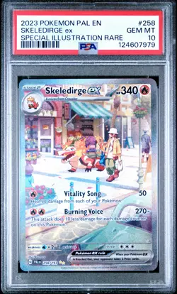 2023 POKEMON PAL EN-PALDEA EVOLVED #258 SKELEDIRGE EX PSA 10 - Image 1