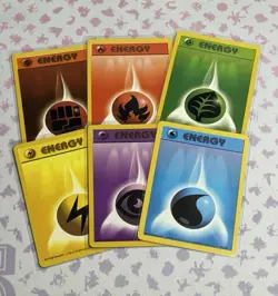 Pokemon Cards VINTAGE Base Set Energy Complete Common Set 97/102-102/102 NM/M - Image 1