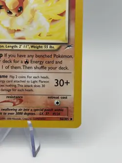 Pokemon Light Flareon TCG Neo Destiny 46/105 Regular NM Vintage Uncommon Card - Image 5