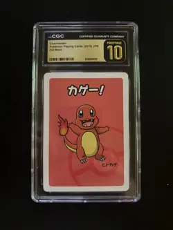 CGC PRISTINE 10 CHARMANDER OLD MAID PLAYING CARDS 2019 JAPANESE POKEMON CARD - Image 1