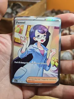 Pokemon TCG SV Black Bolt Fennel Trainer Holo Card 162/086 Nm - Image 1