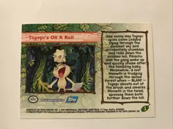 Togepi's On A Roll #1 Topps Blue Label Pokemon 2000 Card - Image 2