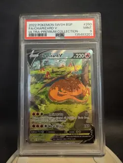Pokemon Charizard V SWSH260 Sword & Shield Promo Ultra-Premium PSA 9 Holo Card - Image 1