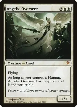 Magic the Gathering Angelic Overseer Innistrad #3 2011 Mythic Rare MTG Card - Image 1
