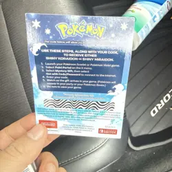 Shiny Koraidon Or Shiny Miraidon Code Card - Image 1