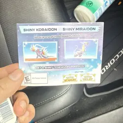 Shiny Koraidon Or Shiny Miraidon Code Card - Image 2