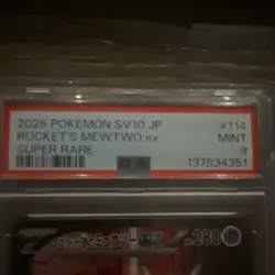 Pokemon Team Rocket's Mewtwo ex PSA 9 114/098 Sv10 Super Rare Holo Japanese - Image 3