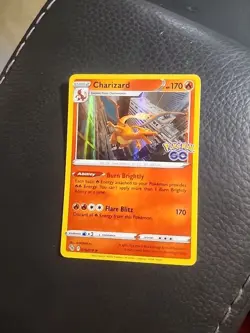 Pokemon Charizard 010/078 Pokemon Go Holo Rare - (NM) roller marks on back - Image 1