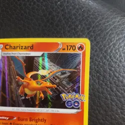Pokemon Charizard 010/078 Pokemon Go Holo Rare - (NM) roller marks on back - Image 3