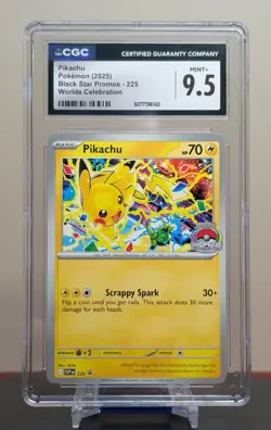 Pokemon Graded Pikachu #225 SVP Black Star Promo CGC 9.5 - Image 1