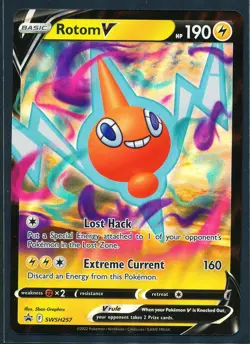 Rotom V Holo Black Star Promo SWSH257 Pokemon 2022 Sword & Shield NM - Image 1