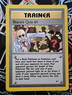 Pokemon TCG Blaine's Quiz #1 97/132 Non Holo Rare - Gym Heroes Unlimited Vintage - Image 1
