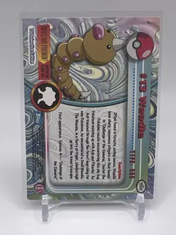 2000 Topps Pokemon TV Animation Edition Weedle #13 Blue Topps Logo - Image 2