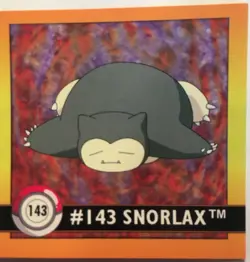 STICKERS POKEMON NEUF N°143 RONFLEX / SNORLAX ARTBOX DE 1999 - Image 1