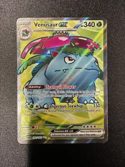 Venusaur ex 182/165 SV: Scarlet & Violet 151 Holo Ultra Rare EX Pokemon TCG - Image 1
