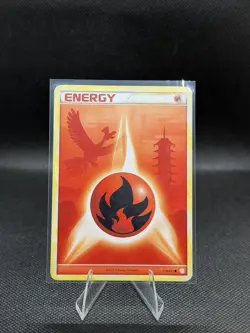 Pokemon TCG HeartGold SoulSilver Ho-oh Art Fire Energy #116/123 LP/MP Condition - Image 1