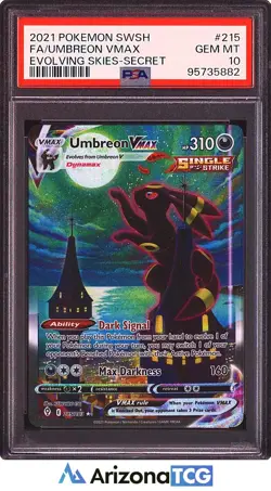 Pokemon 2021 Umbreon VMAX 215/203 Full Art SR Evolving Skies GEM MINT PSA 10 - Image 1