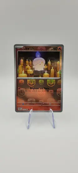Pokemon TCG: Litwick 016/086 Masterball Holo - White Flare - NM - Image 1