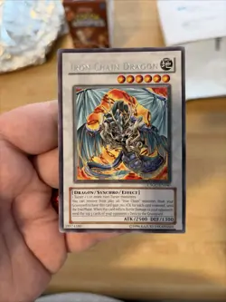YUGIOH - IRON CHAIN DRAGON - RARE - CSOC - NM - Image 1