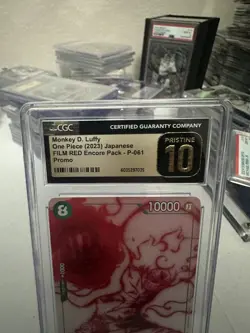 2023 One Piece JPN Monkey D Luffy Alternate Art Film Red Promo CGC 10 Pristine - Image 2