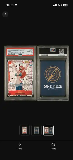 One Piece CCG Nami PRB01 Manga Alternate Art OP01-016 PSA 10 Gem Mint - Image 3