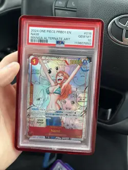 One Piece CCG Nami PRB01 Manga Alternate Art OP01-016 PSA 10 Gem Mint - Image 4