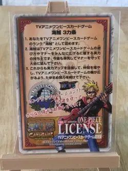 2002 One Piece Tournament Chopper Pirate License Promo Card - Image 2