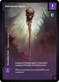 2x - Wonders of the First - Boneskewer Spear 236/401 Secondary Item! - Image 1