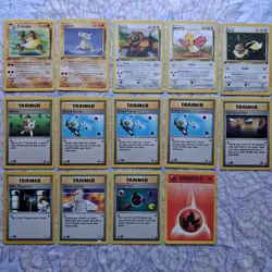 14 1st Edition Pokemon Cards - Various Sets Jungle/Fossil/Team Rocket/Gym Heros - Image 1