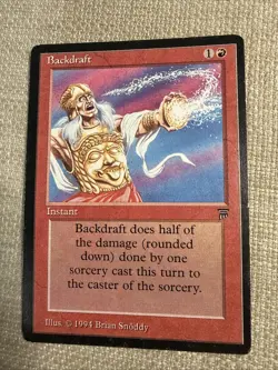 Backdraft. Instant. Legends. 1994 MTG Card. - Image 1