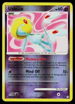 Pokemon Card - Uxie Mysterious Treasures 18/123 Rare Reverse Holo - Image 1