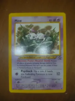 Pokemon Mew Card 47 Promo Black Star Wizards of the Coast Near Mint - Image 1